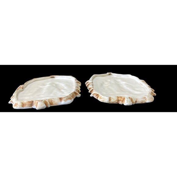 Romantic Bisque Ceramic Relief Plaques – Classical Pair with Cherub-Inspired Orn - Picture 5 of 14